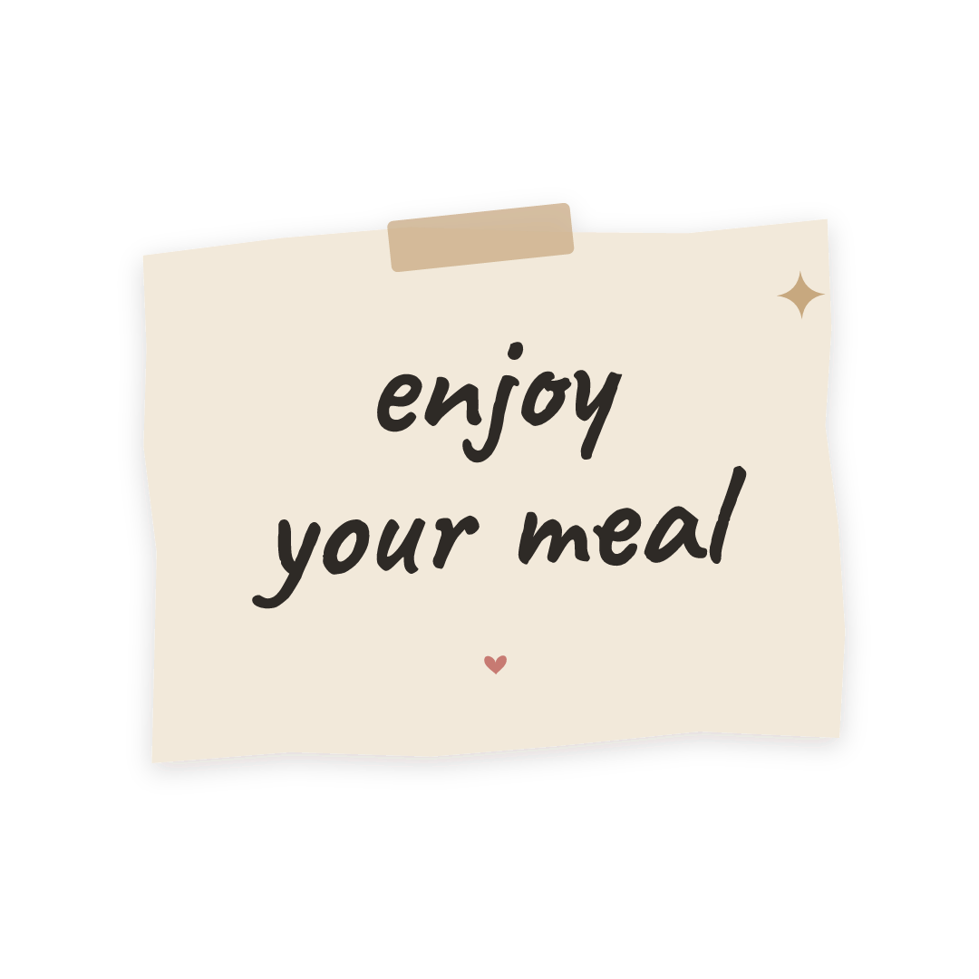 Sticker: enjoy your meal