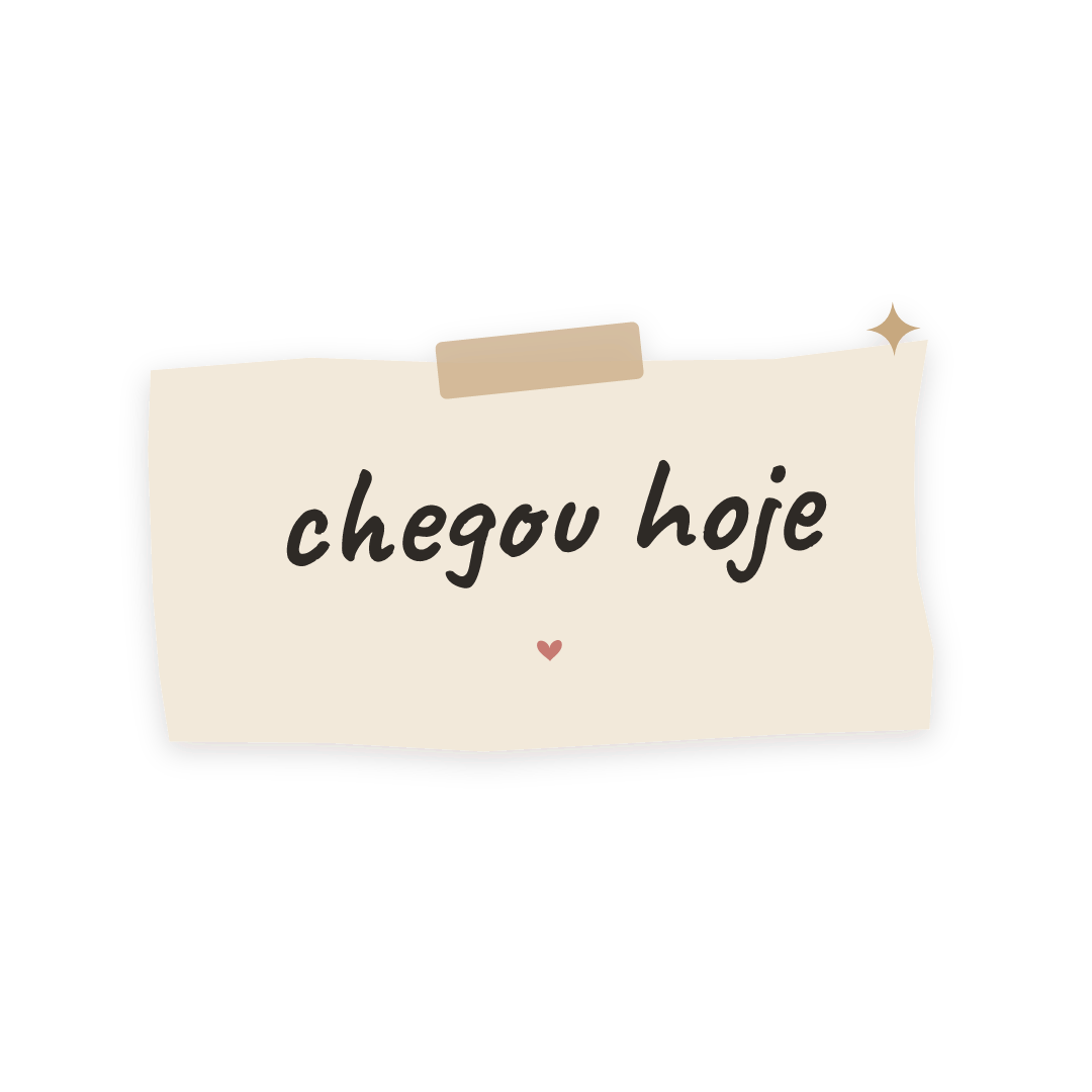 Sticker: chegou hoje