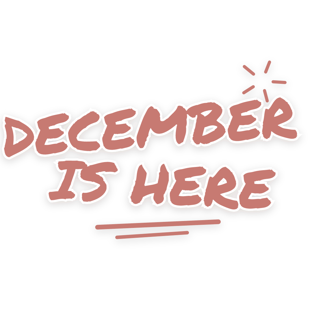 Sticker: december is here