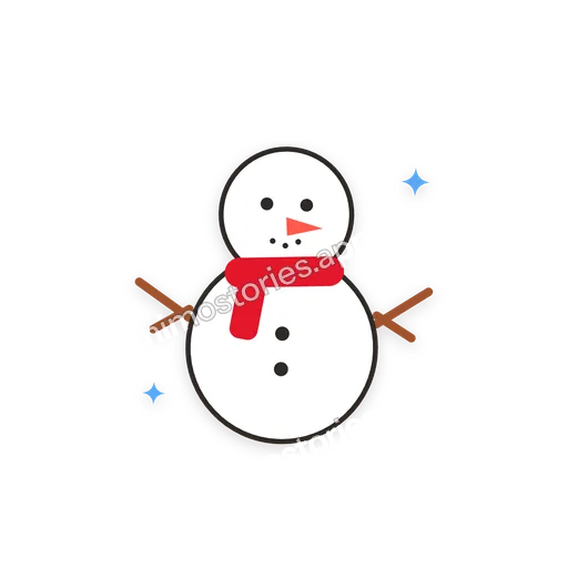 Sticker: snowman