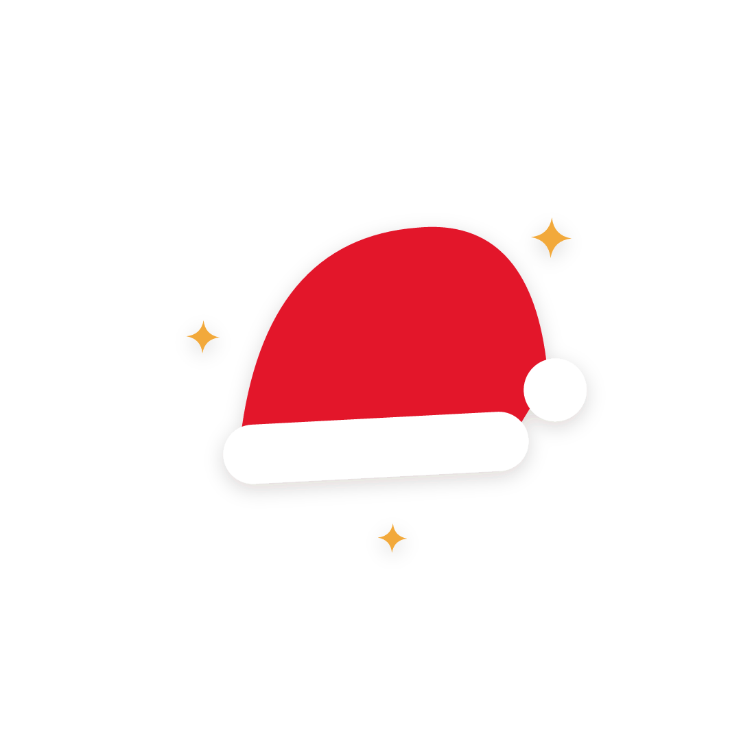 Sticker: gorro navideño
