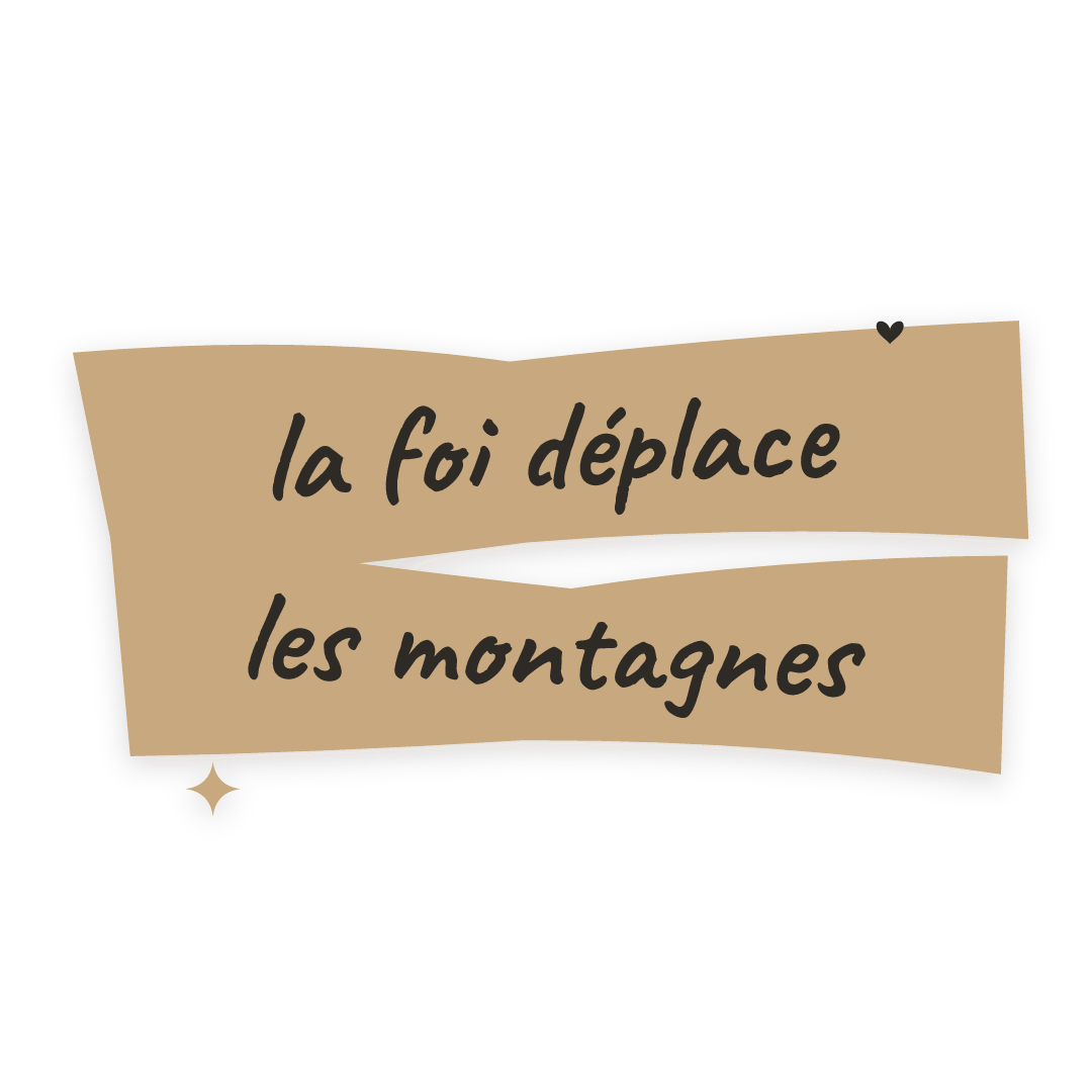 Sticker: la foi déplace les montagnes
