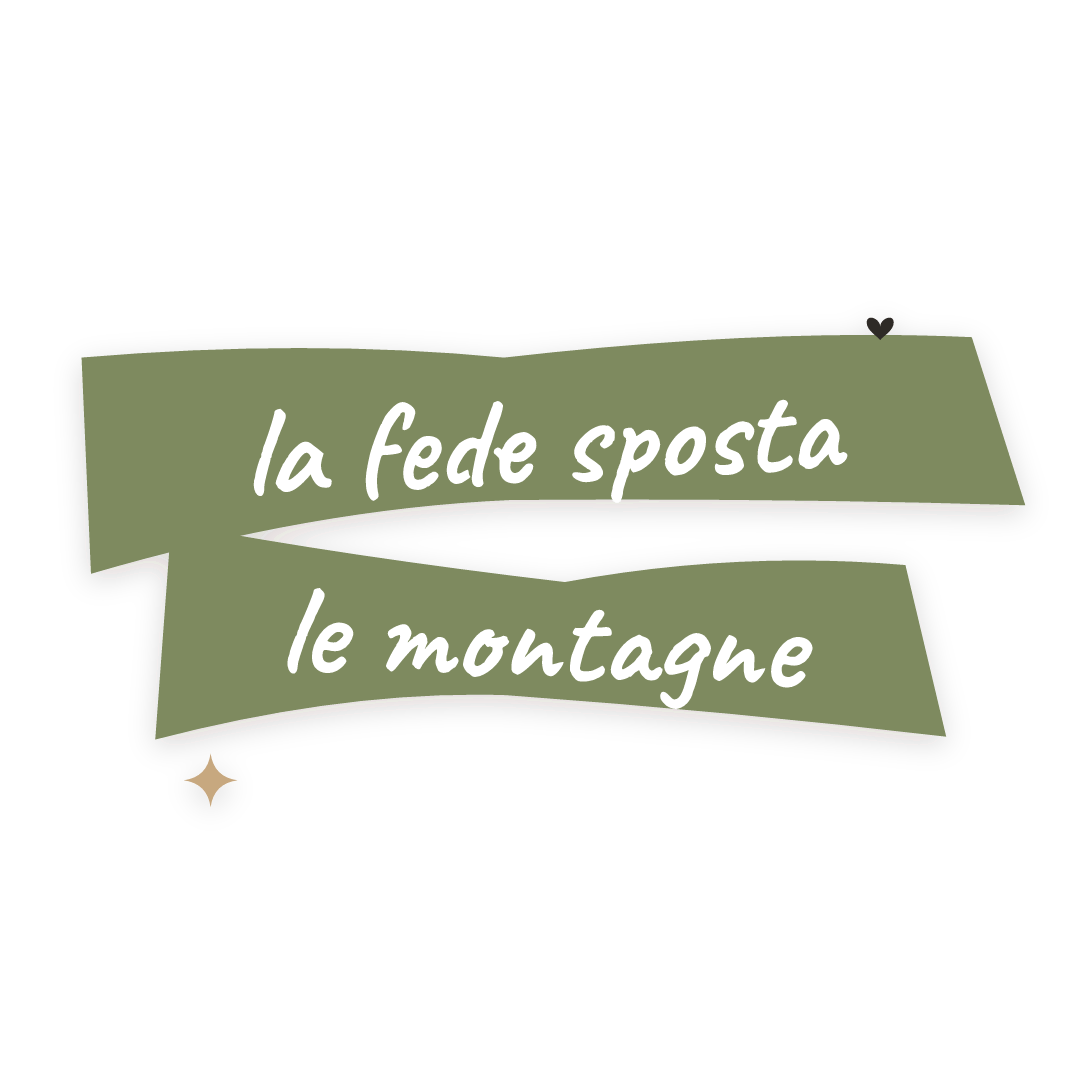 Sticker: la fede sposta le montagne