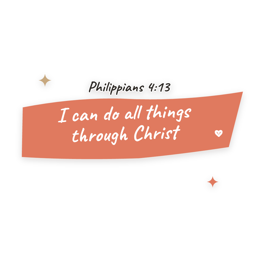 Sticker: Philippians 4:13 I can do all things through Christ