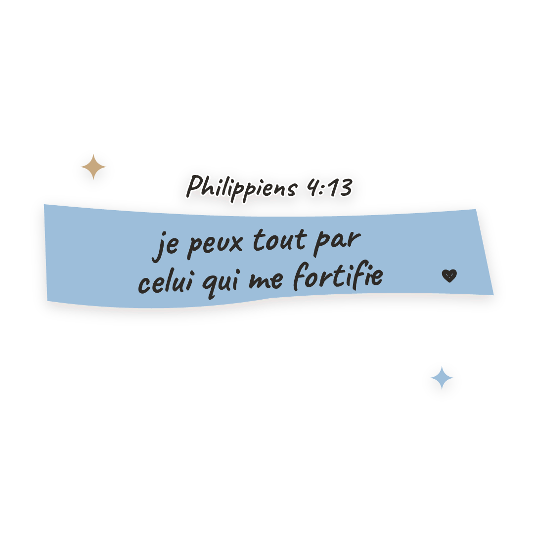 Sticker: Philippiens 4:13 je peux tout par celui qui me fortifie