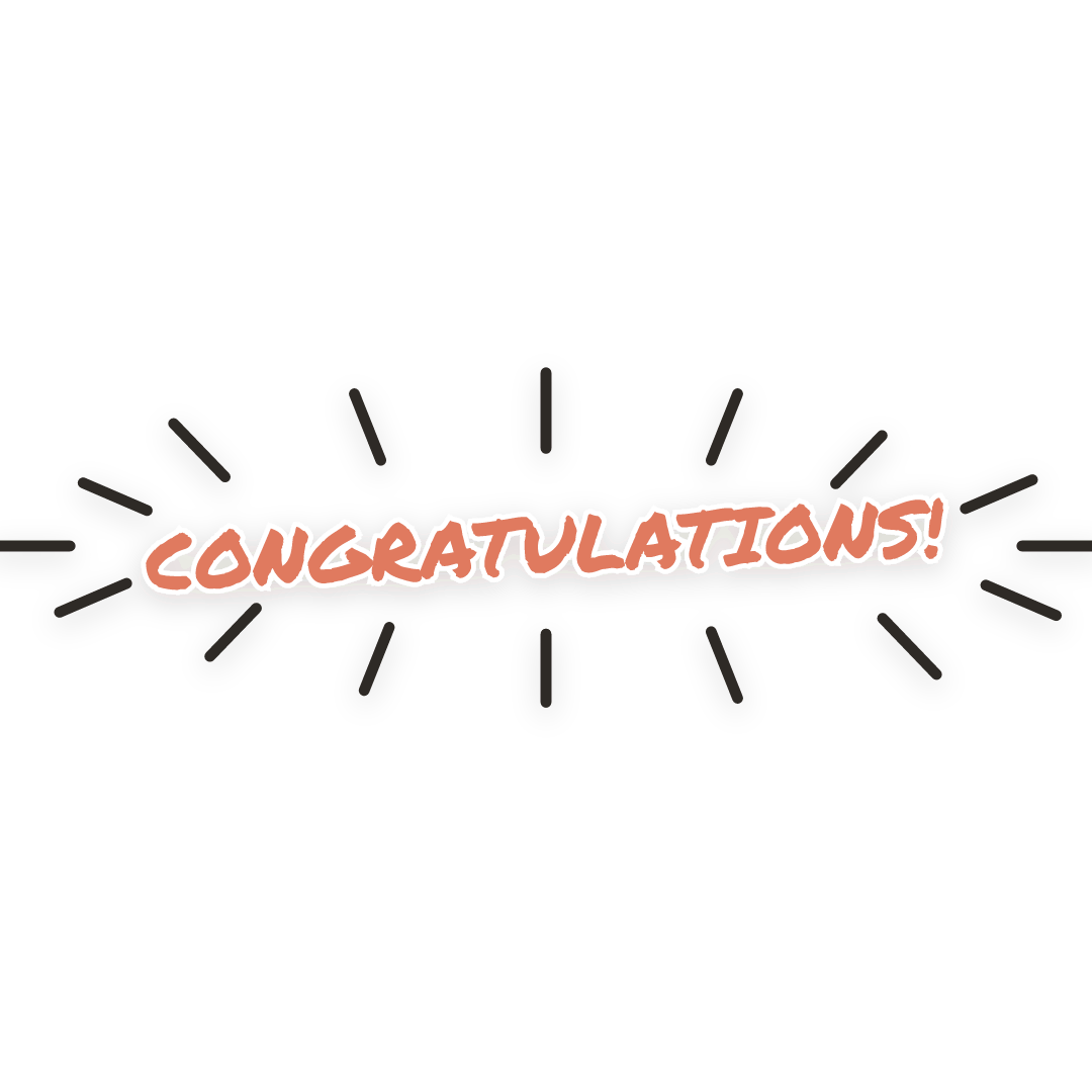 Sticker: congratulations!