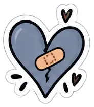 Sticker: Geflicktes Herz