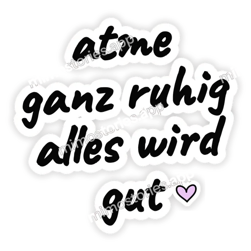Sticker: atme ganz ruhig alles wird gut