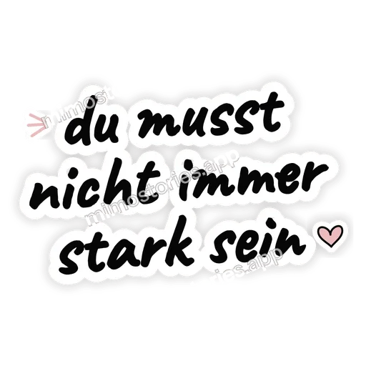 Sticker: du musst nicht immer stark sein