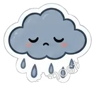 Sticker: Nuvola di pioggia