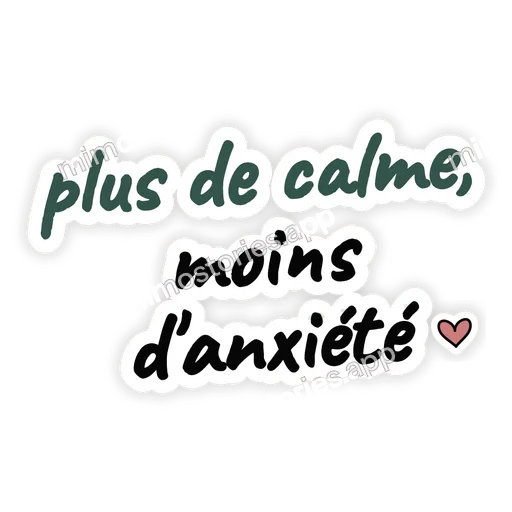 Sticker: plus de calme, moins d'anxiété