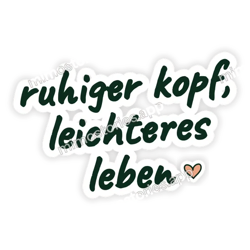Sticker: ruhiger kopf, leichteres leben