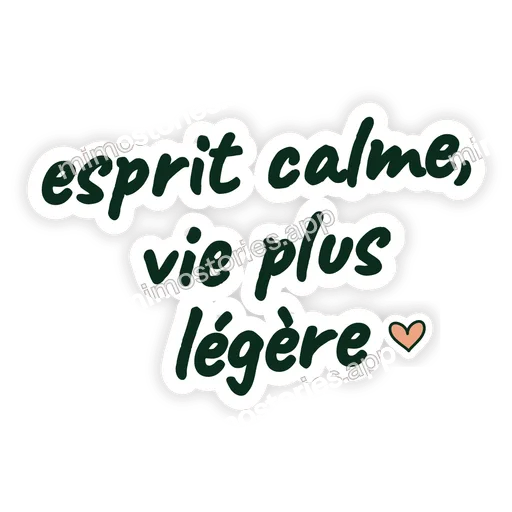 Sticker: esprit calme, vie plus légère