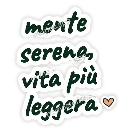 Sticker: mente serena, vita più leggera
