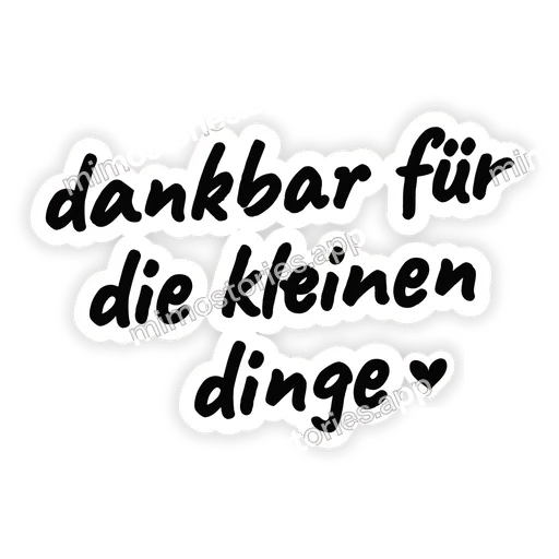 Sticker: dankbar für die kleinen dinge
