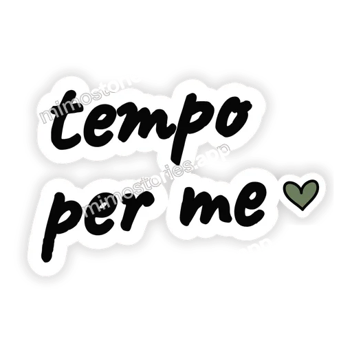 Sticker: tempo per me