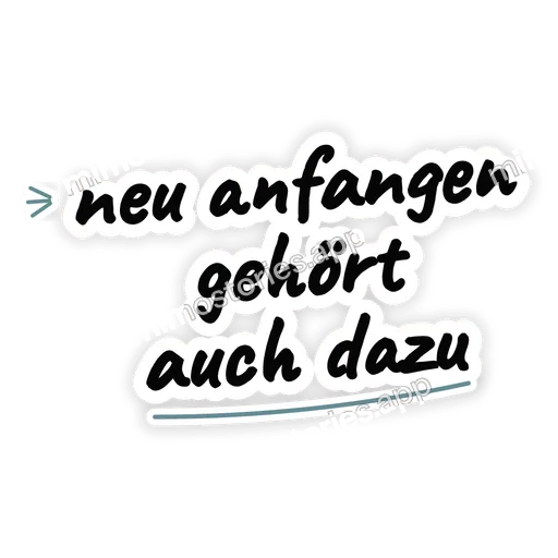 Sticker: neu anfangen gehört auch dazu