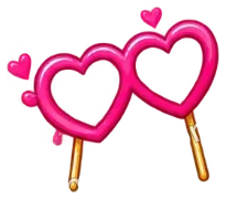 Sticker: Occhiali a cuore
