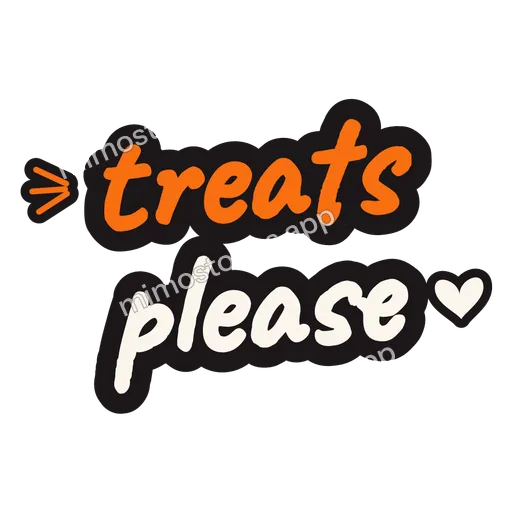 Sticker: treats please