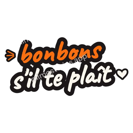 Sticker: bonbons s'il te plaît
