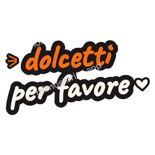 Sticker: dolcetti per favore