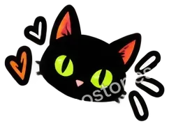 Sticker: Gatto nero