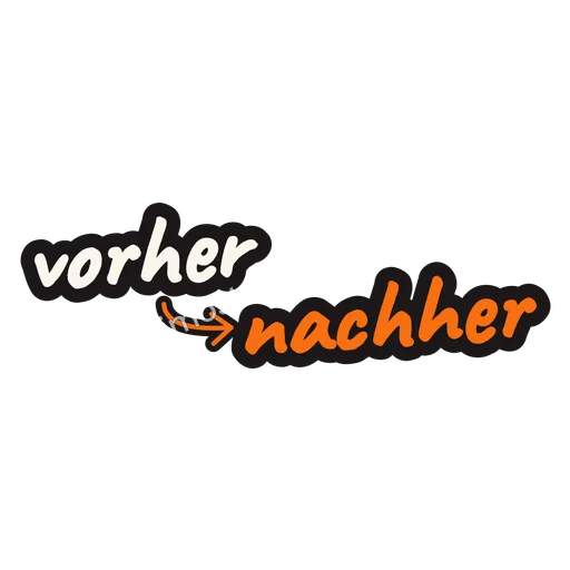 Sticker: vorher nachher