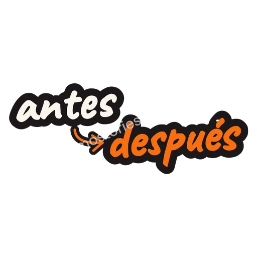 Sticker: antes después
