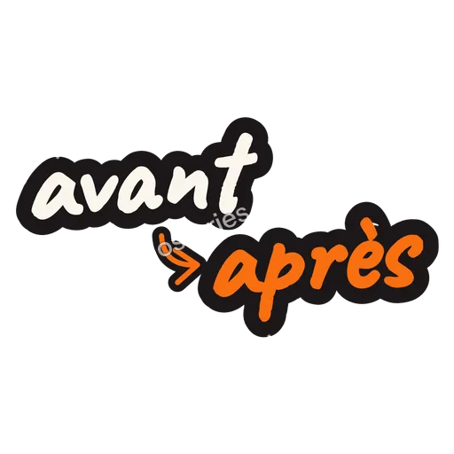 Sticker: avant après