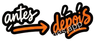 Sticker: antes depois