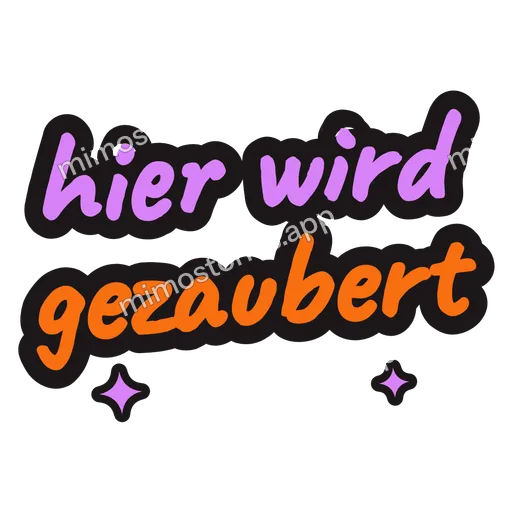 Sticker: hier wird gezaubert