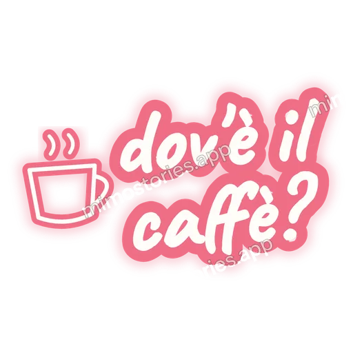 Sticker: dov'è il caffè?