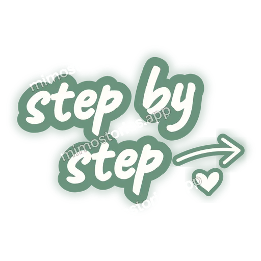 Sticker: step by step