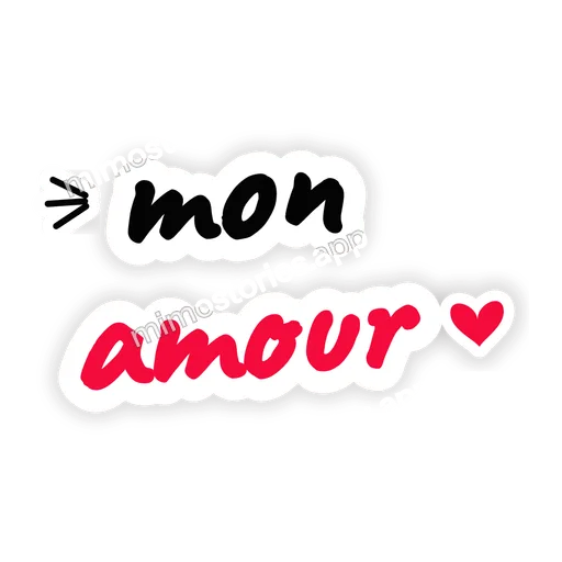 Sticker: mon amour