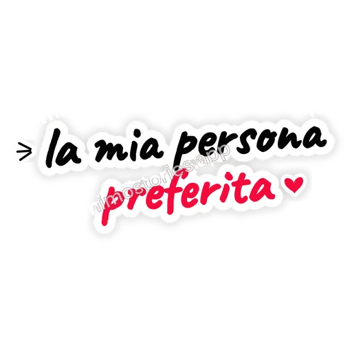 Sticker: la mia persona preferita