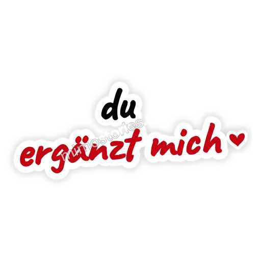 Sticker: du ergänzt mich