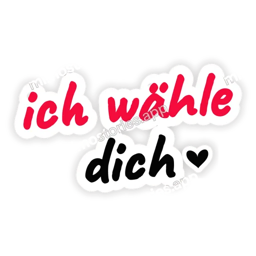 Sticker: ich wähle dich