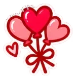 Sticker: Palloncini a cuore