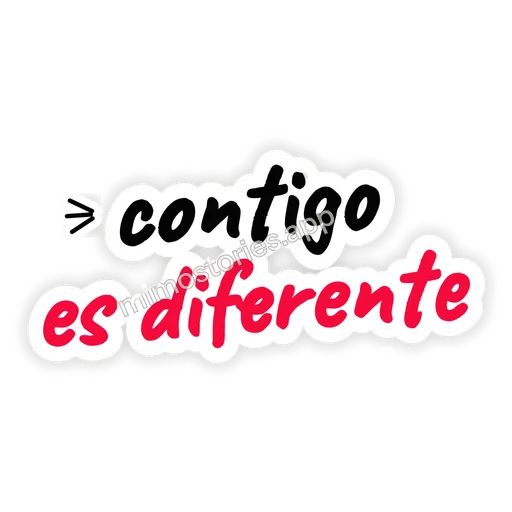 Sticker: contigo es diferente
