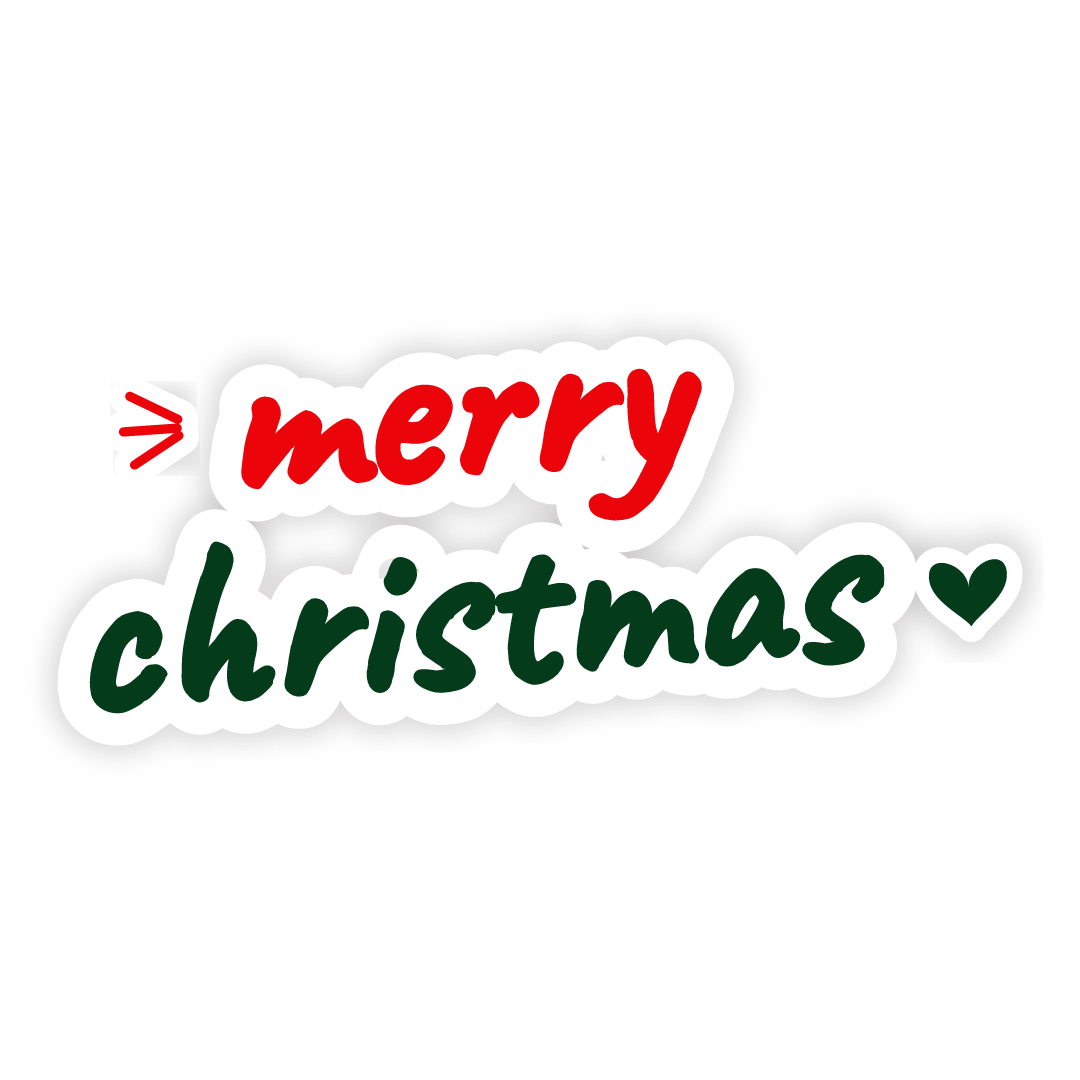 Sticker: merry christmas