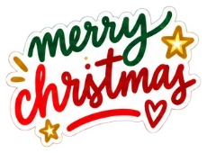 Sticker: Merry Christmas