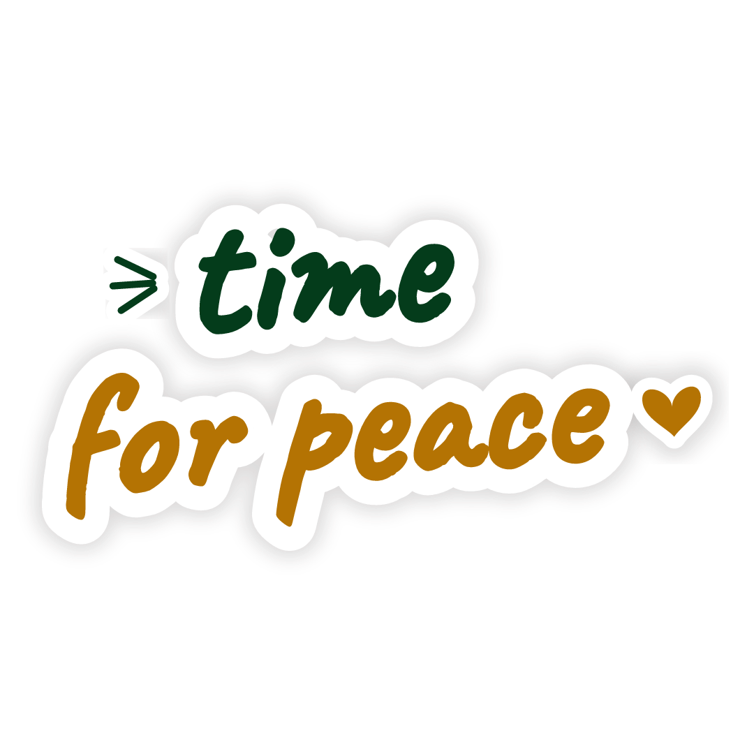 Sticker: time for peace