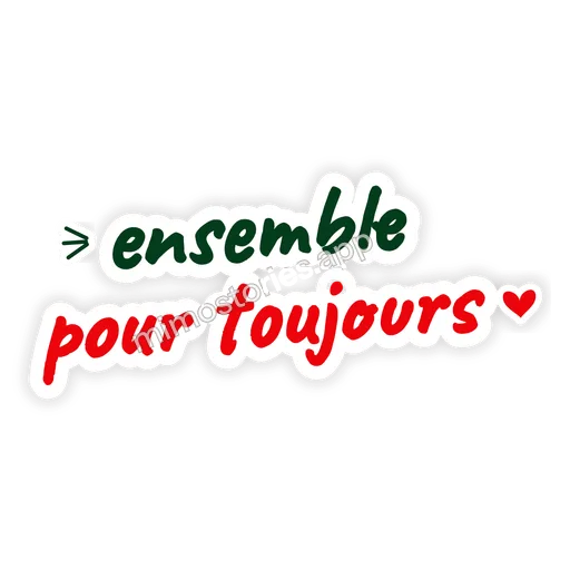 Sticker: ensemble pour toujours