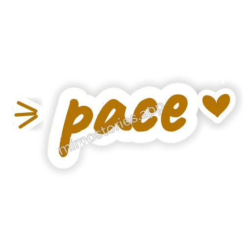 Sticker: pace