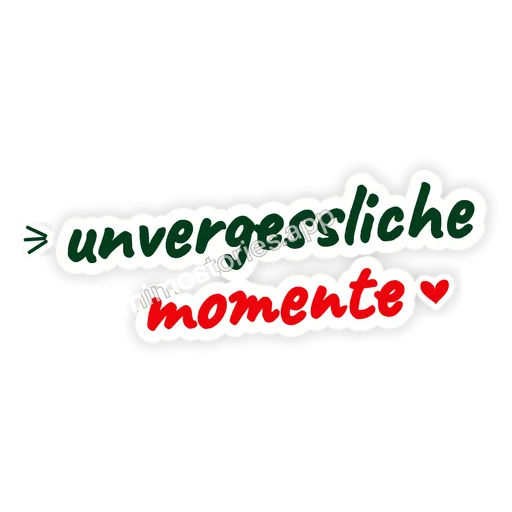 Sticker: unvergessliche momente