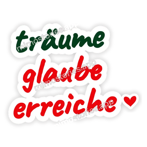 Sticker: träume glaube erreiche
