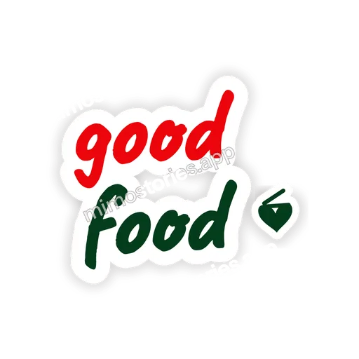 Sticker: good food