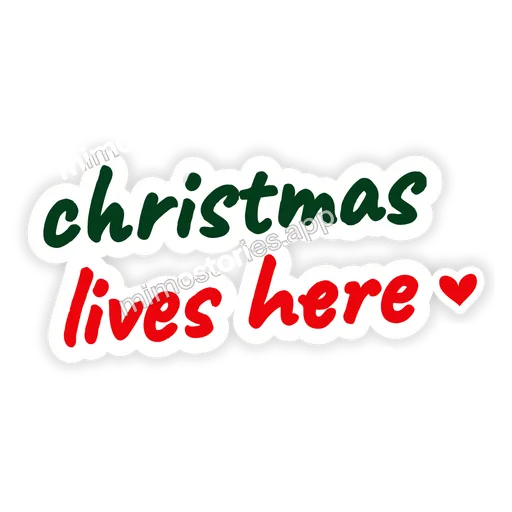 Sticker: christmas lives here