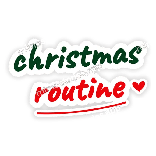 Sticker: christmas routine