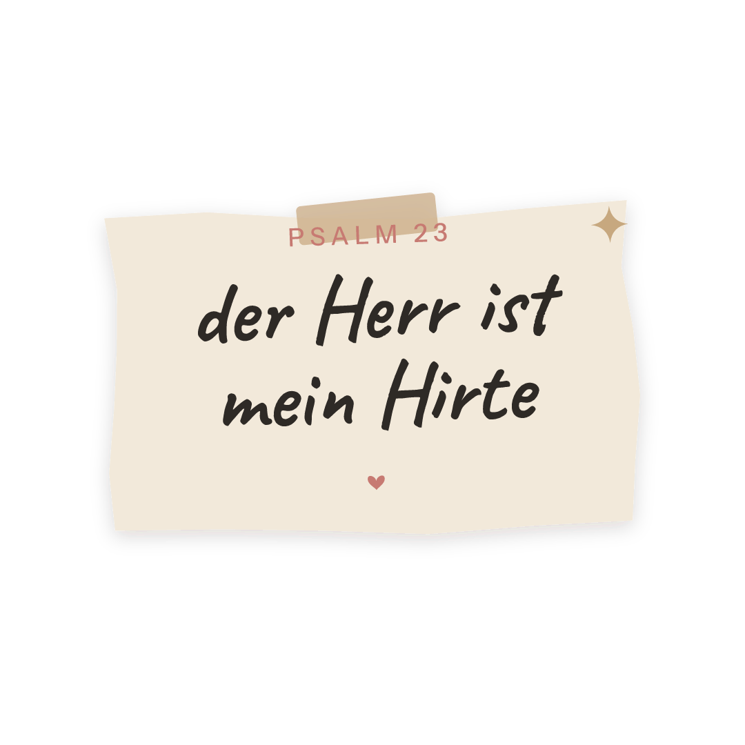 Sticker: Psalm 23 der Herr ist mein Hirte